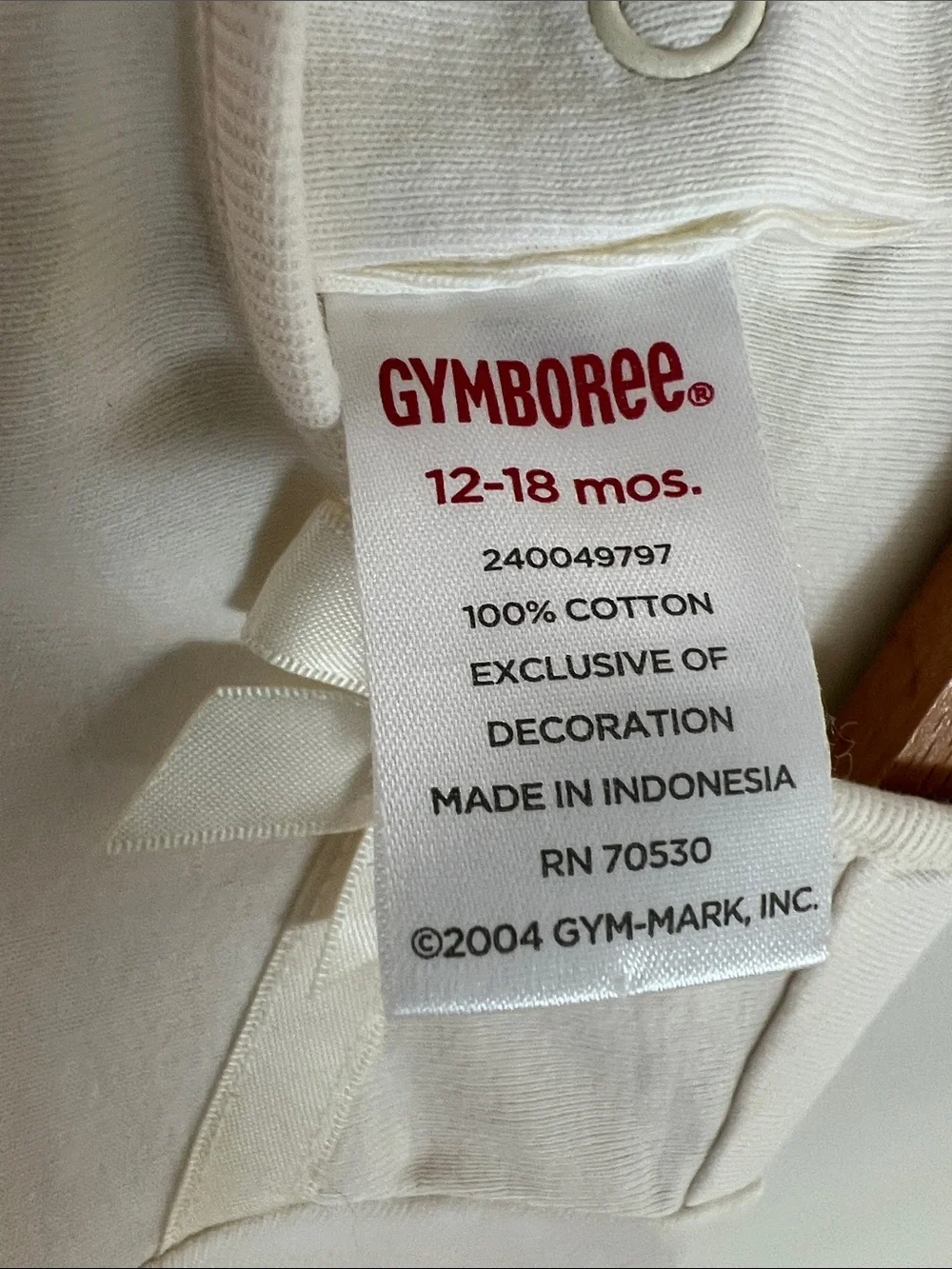 Gymboree | Cream Long Sleeve Top with Bow Shoulders